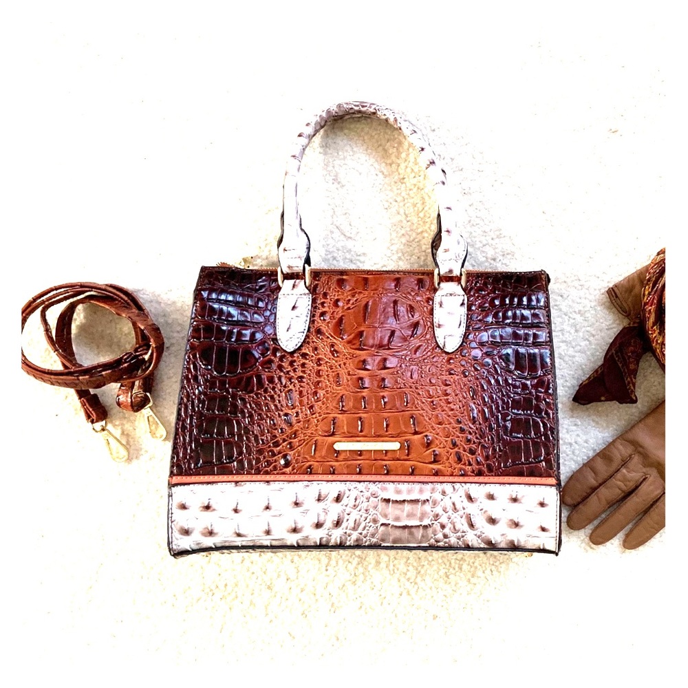 Embossed Satchel - Beautiful two toned bag